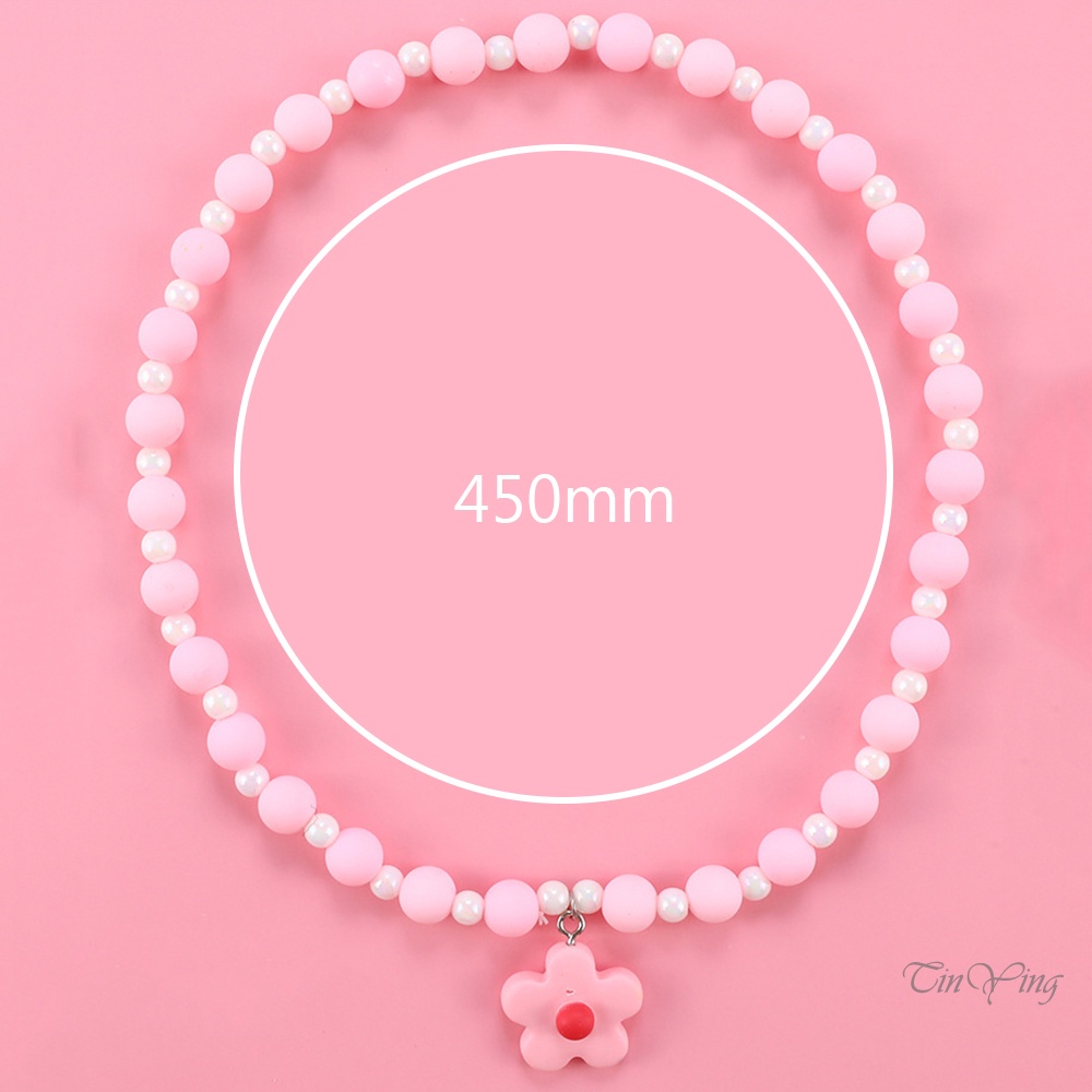 GETNOIVAS Vòng cổ Mặt Hình Hoa Đính Ngọc Trai Trắng Dễ Thương Cho Nữ