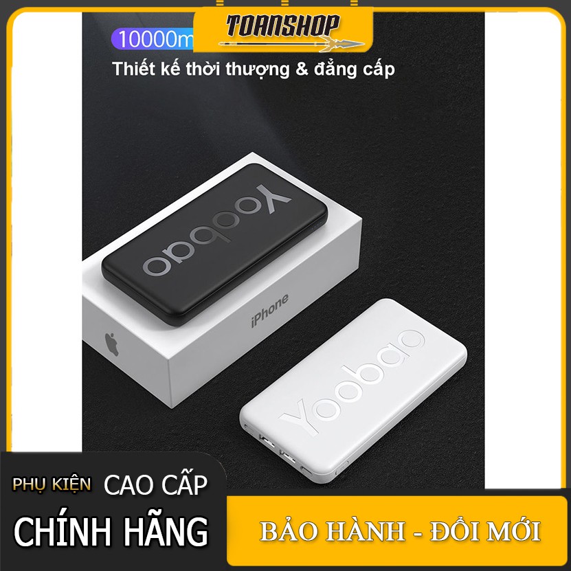 Sạc dự phòng 10.000mAh P10T YOOBAO- HÀNG CHÍNH HÃNG BẢO HÀNH 12 THÁNG