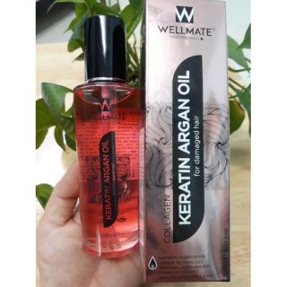 Serum, tinh dầu WELLMATE dưỡng tóc phục hồi KERATIN ARGAN OIL 120ml