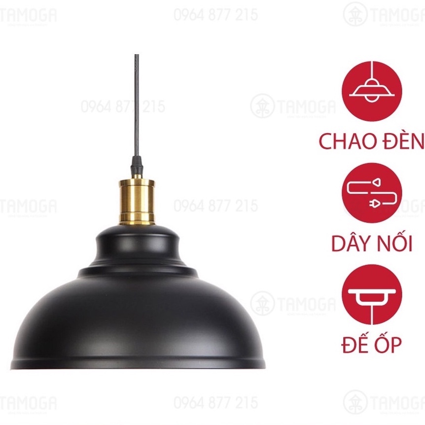 Đèn thả đui đồng, đèn treo trần LULU cổ điển + TẶNG BÓNG 9W trang trí bàn ăn,quán Cafe mã DT 8194, chao 300mm