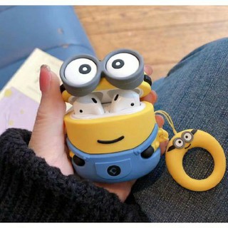 Vỏ bao Case cho tai nghe Airpods 1,2, 3 Pro, i11, i12 hình Minion đáng yêu