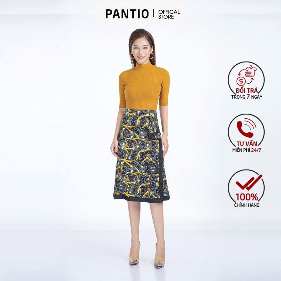 Chân váy dài chát liệu lụa mát họa tiết đặc biệt FJD3750 - PANTIO