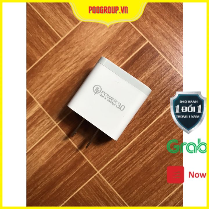 2 in 1 bộ cóc cáp sạc nhanh 3A / 5G chính hãng Mobox B14 chuẩn QC 3.0 18w poogroup
