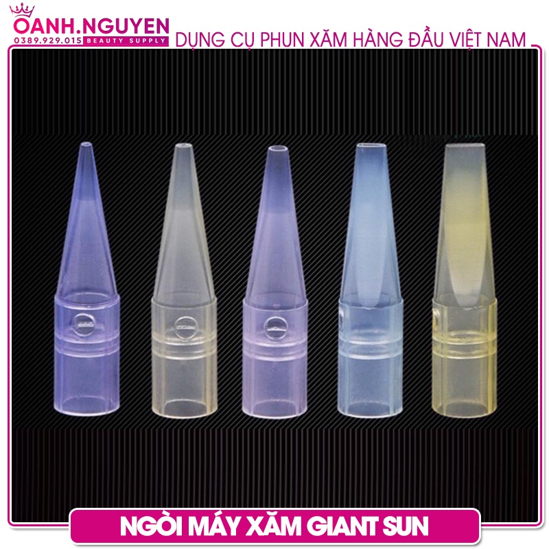 Ngòi Nhựa Máy Giant Sun Đài Loan 1, 3 tròn, 7 dẹt (100 chiếc/túi)