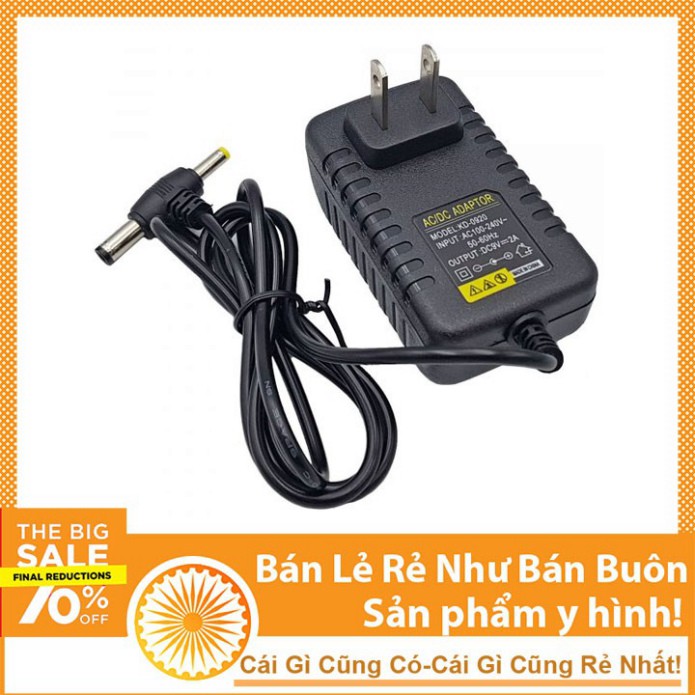Nguồn Adapter 9V 2A Jack Hai Đầu DC 5.5x2.1mm và 4.0x1.7mm