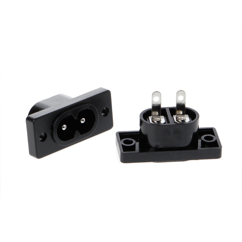 Set 5 đầu ổ cắm điện 2 đầu Ac 250v 2.5a Iec320 C8