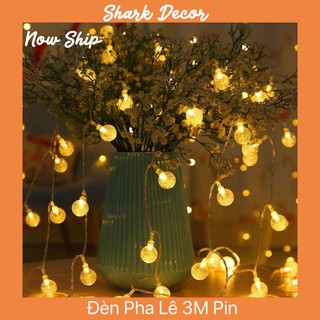 Dây Đèn Led Trang Trí CHERRY Bọt Nước Pha Lê Sáng Ấm 3 mét Chạy Pin AA (Kèm Video)