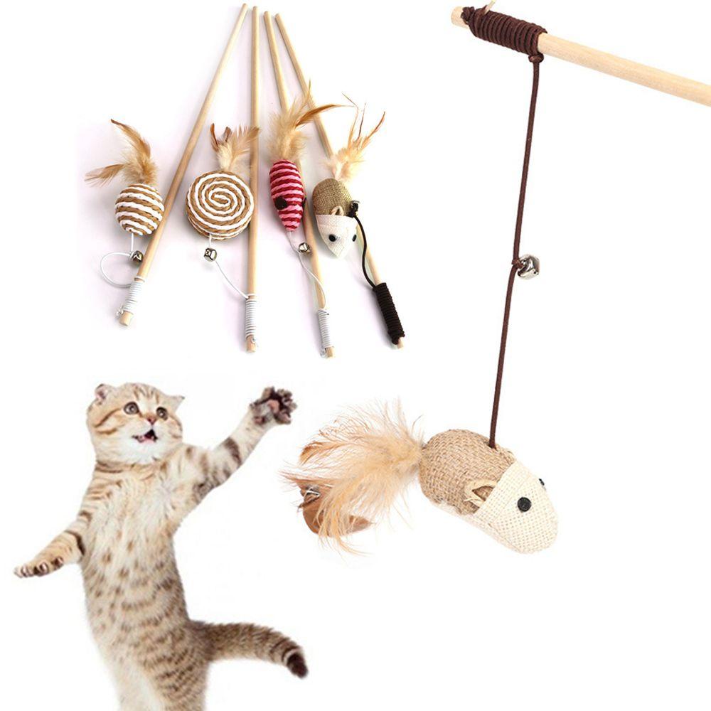 Chuột Giả Bằng Vải Lanh Dệt Kim Tự Nhiên Tương Tác Với Mèo Cưng