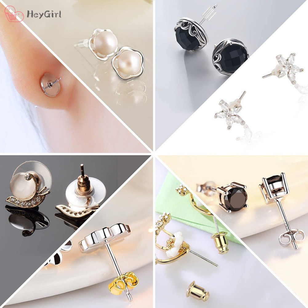 1040pcs Earring Backs Earring Back Clips Butterfly Metal Rubber Plastic Secure Earring Backs