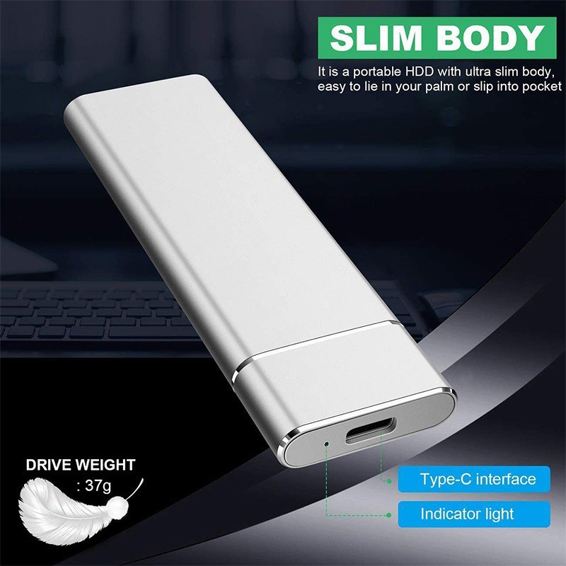 Ổ Cứng Di Động Tốc Độ Cao Usb 3.1 Mini 1tb / 2tb 2.5 '' Ssd | BigBuy360 - bigbuy360.vn