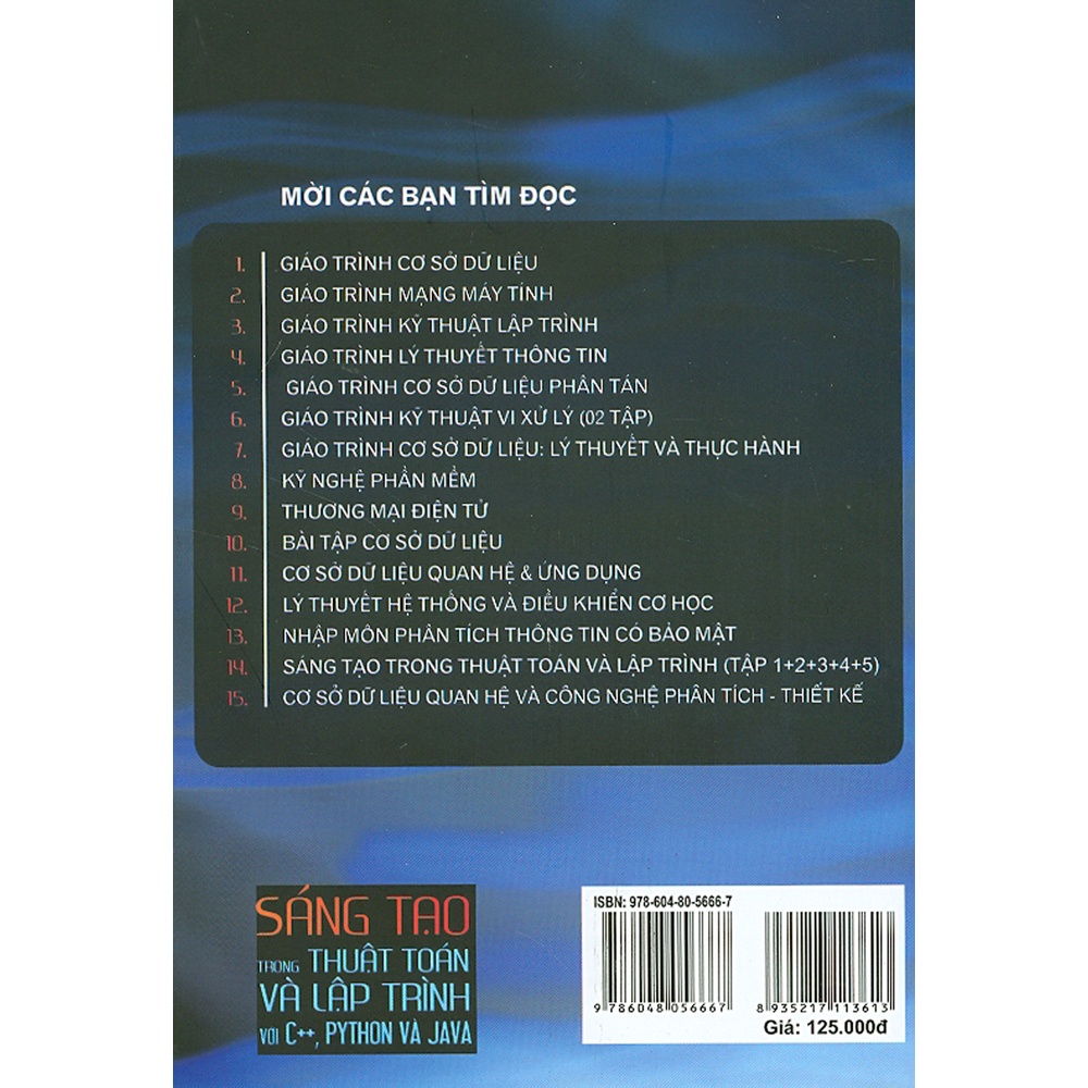 Sách - Sáng Tạo Trong Thuật Toán Và Lập Trình Với C++, Python Và Java Tập 6: Các Bài Toán 26-50 Trong Dự Án Euler