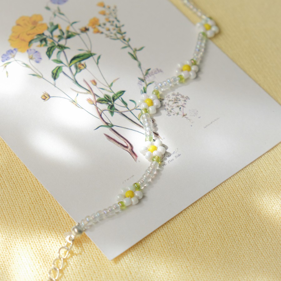 Daisy flower bead - Vòng tay hạt cườm hoa cúc daisy