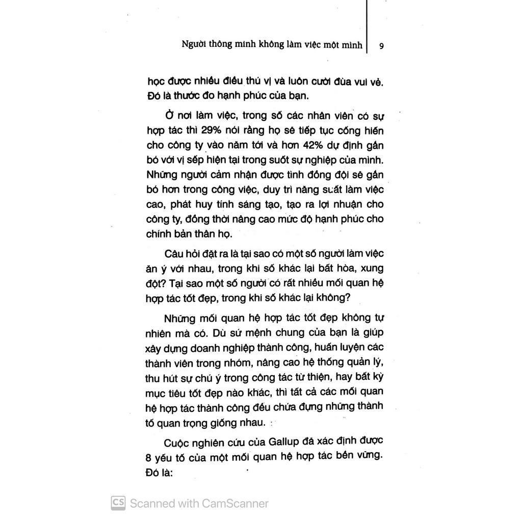 Sách Người Thông Minh Không Làm Việc Một Mình (Tái Bản 2018)