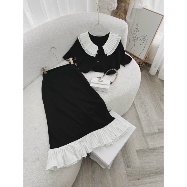 SET ÁO BÈO VÀ VÁY MIDI