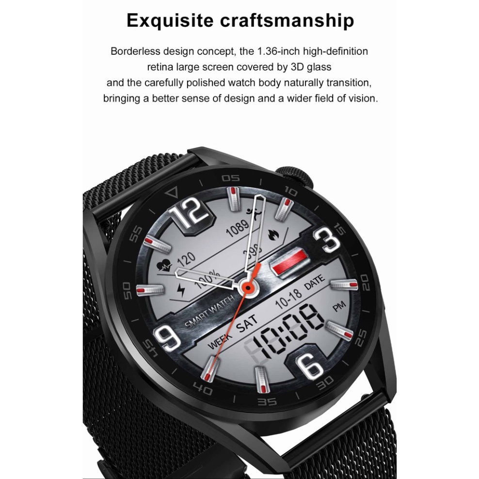 Đồng Hồ Thông Minh DT3 Pro Màn Hình 1.36 Inch 390*390 HD Kết Nối Bluetooth Không Dây DT3Pro