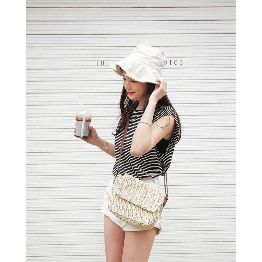Mũ Bucket Tai Bèo Rách Trơn Jussy Fashion KIểu Nón Tai Bèo Trơn Chất Vải Kaki Thoáng Mát Phong Cách Ulzzang Unisex