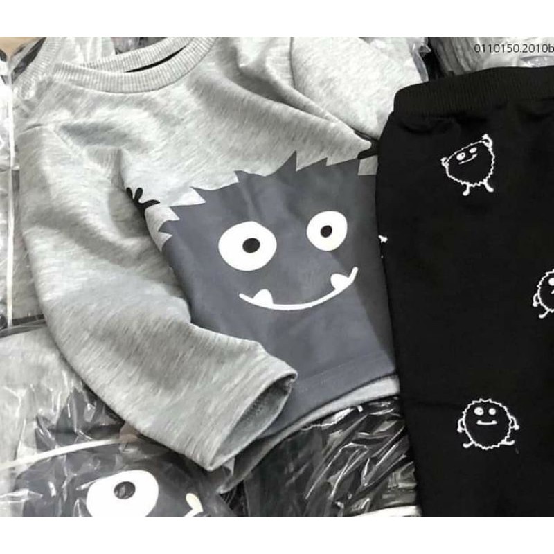 Bộ nỉ Hm xuất ma Halloween cho bé trai