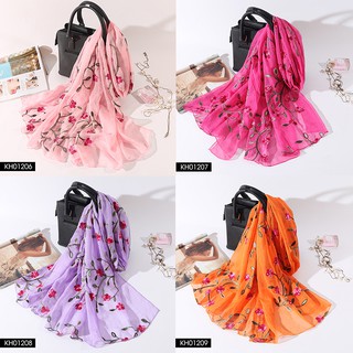 KH012 Khăn voan thêu 3D Spring cao cấp