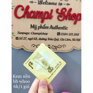 Combo 10 gói kem nền bb whoo vàng hoàng cung
