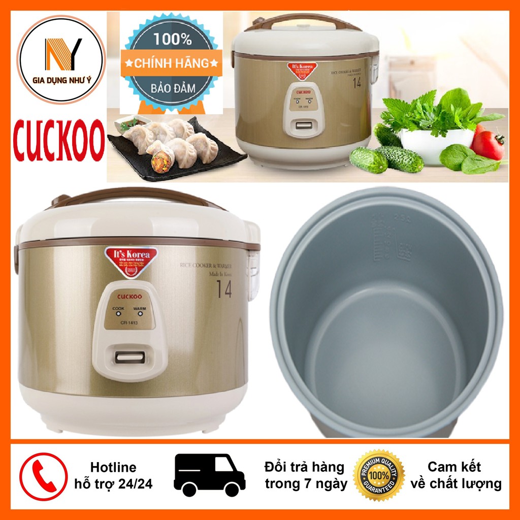 [Mã ELHADEV giảm 4% đơn 300K] Nồi Cơm Điện CUCKOO 2,5 Lít CR 1413, Hàng Chính Hãng