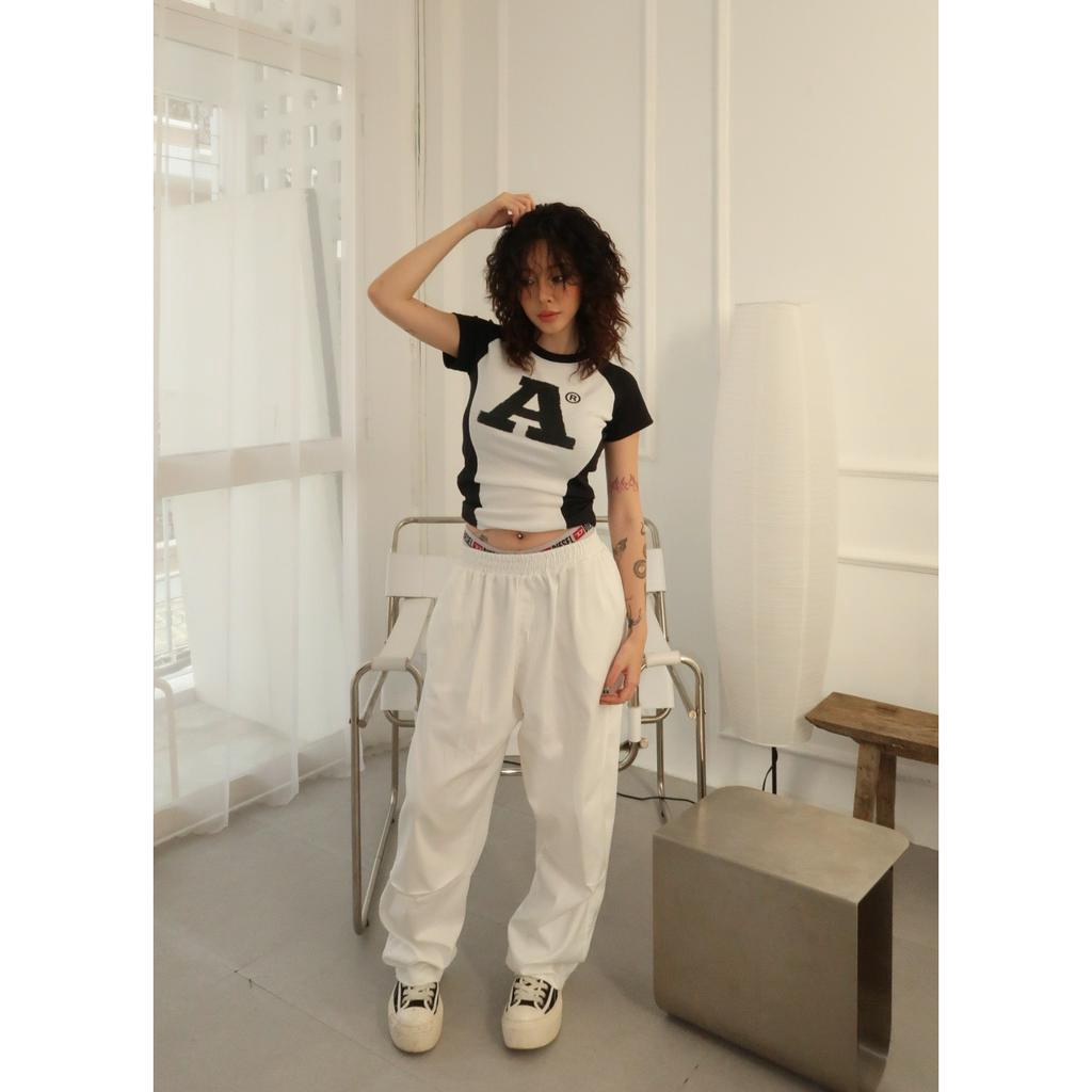 Quần kaki túi hộp Hiphop ống rộng xuông dài cargo pants trơn  mùa trắng thời trang cho nữ/nam -hình thật