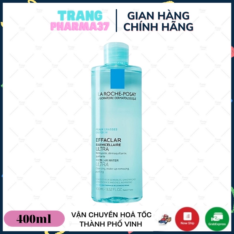 Nước làm sạch sâu tẩy trang cho da dầu nhạy cảm La Roche-Posay Micellar Water Ultra Oily Skin 400ml