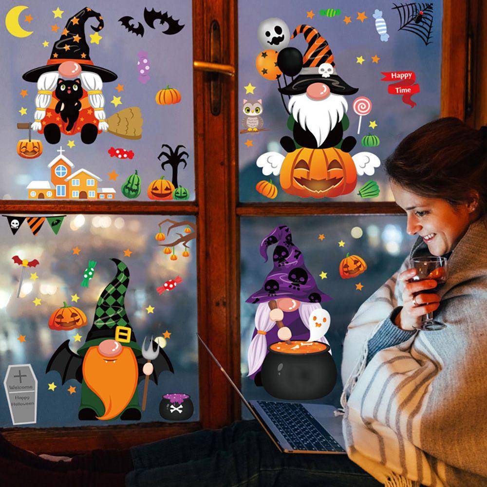 CONOPERY 1 SET Sticker Dán Tĩnh Điện Trang Trí Tiệc Halloween