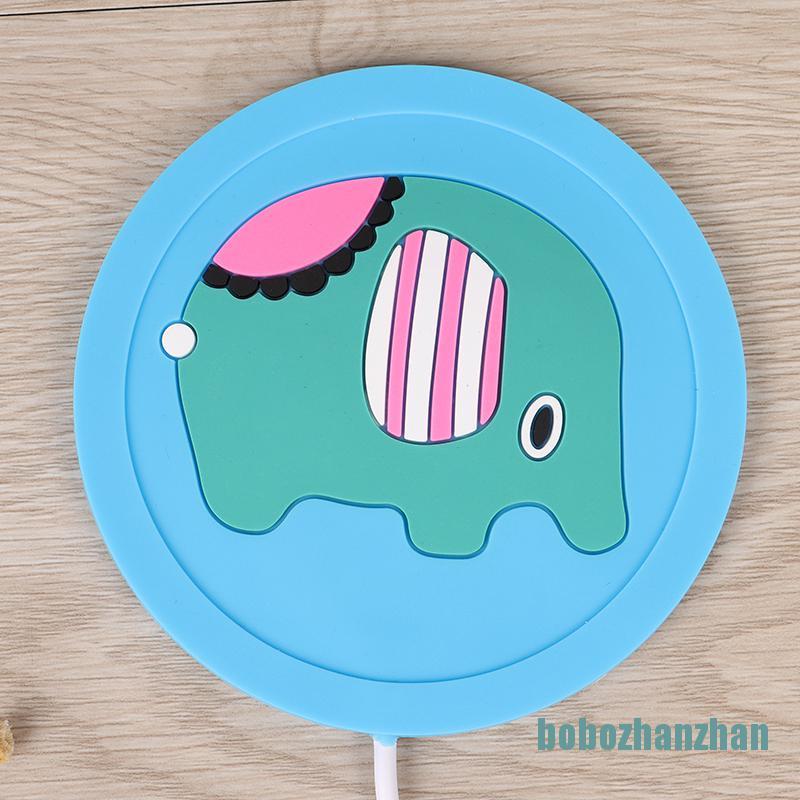 [bobozhanzhan]USB Warmer Cartoon Silicone Cup-Pad Coffee Tea Drink usb Heater Tray Mug Pad