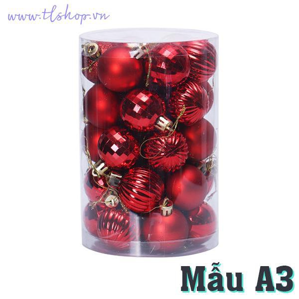 QUẢ CHÂU TRANG TRÍ 6CM - HỘP 34 TRÁI GỒM 5 LOẠI CHÂU - CHÂU BÓNG - CHÂU KIM TUYẾN