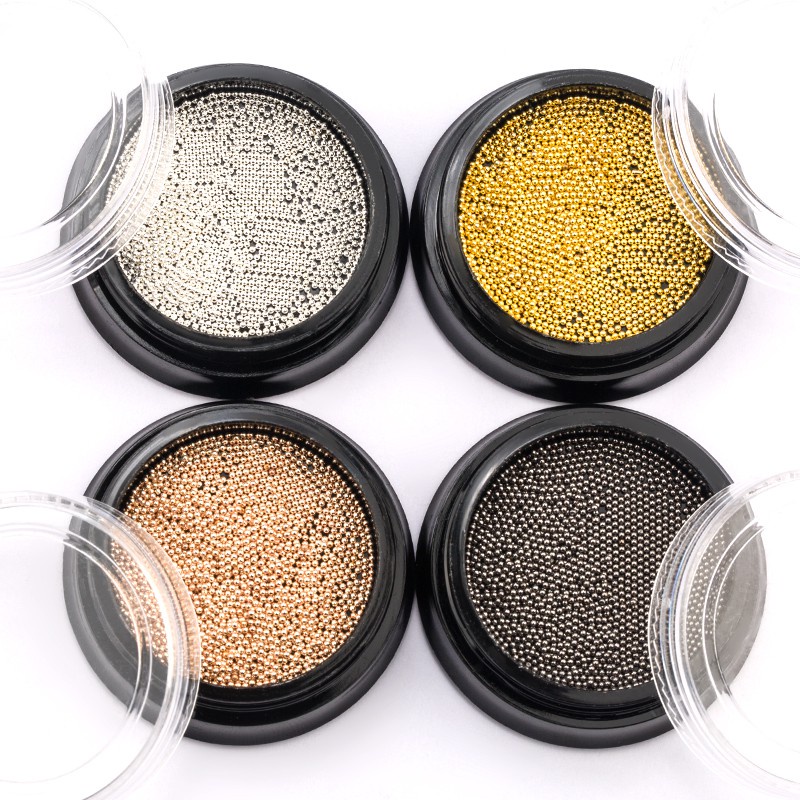 Hạt Kim Loại Mini Bằng Thép Không Gỉ Trang Trí Móng Tay 3D