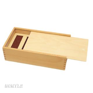 Wood Box of 11pcs Montessori Tactile Touch Board w/ Rough & Smooth Sandpaper