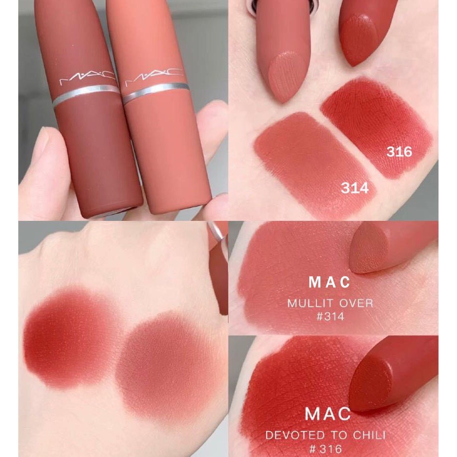 Son môi MAC Powder Kiss Lipstick 3g [Phiên bản giới hạn] LIMITTED 2020 full box hãng. 4.8