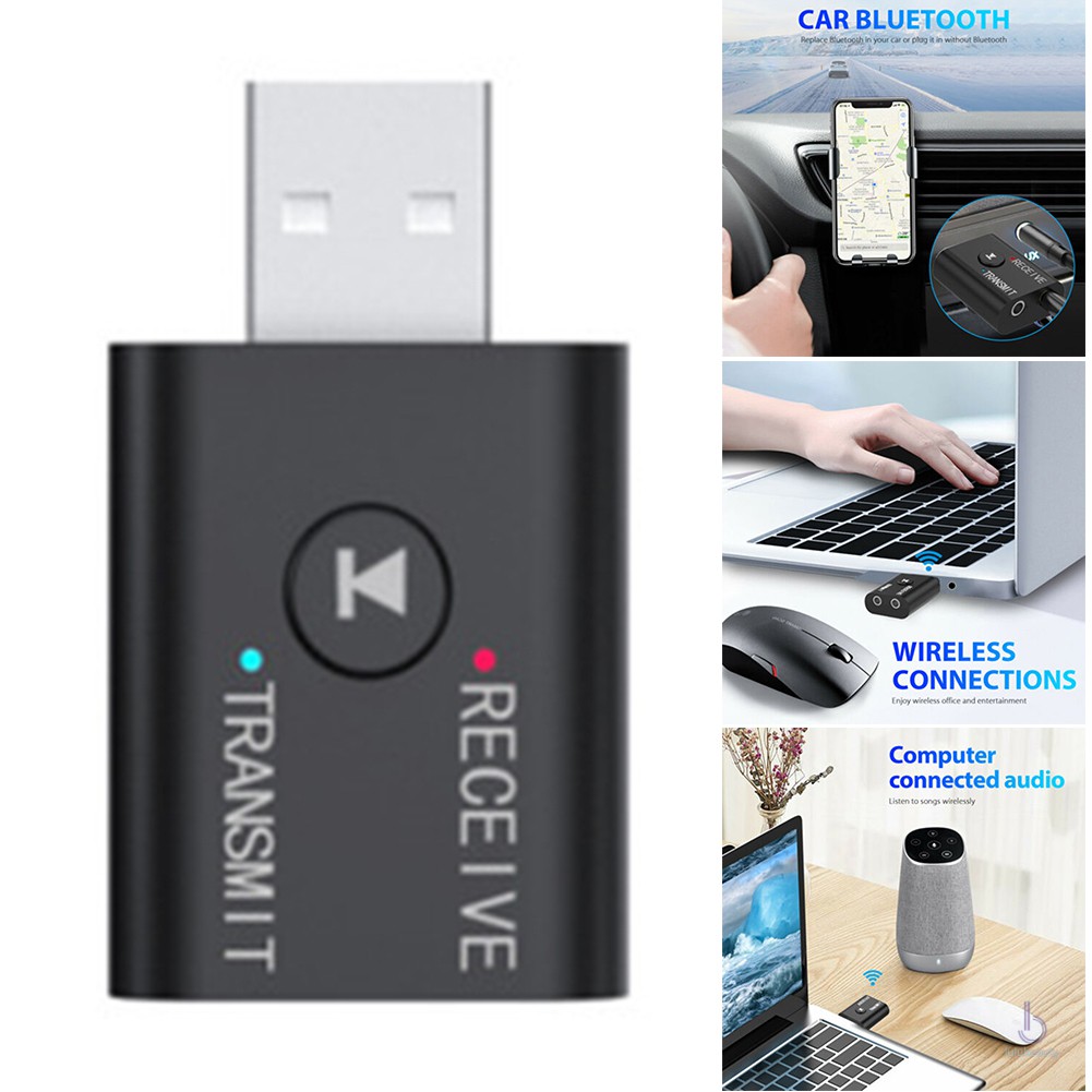 Usb Bluetooth 5.0 Truyền Tín Hiệu Âm Thanh 3.5mm Cho Tv Pc Xe Hơi Aux