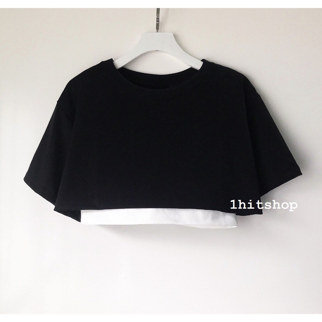 ÁO CROPTOP TRƠN FORM RỘNG TẶNG KÈM ÁO LÓT