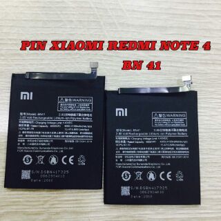 Pin xiaomi redmi not4 mã pin BN 41