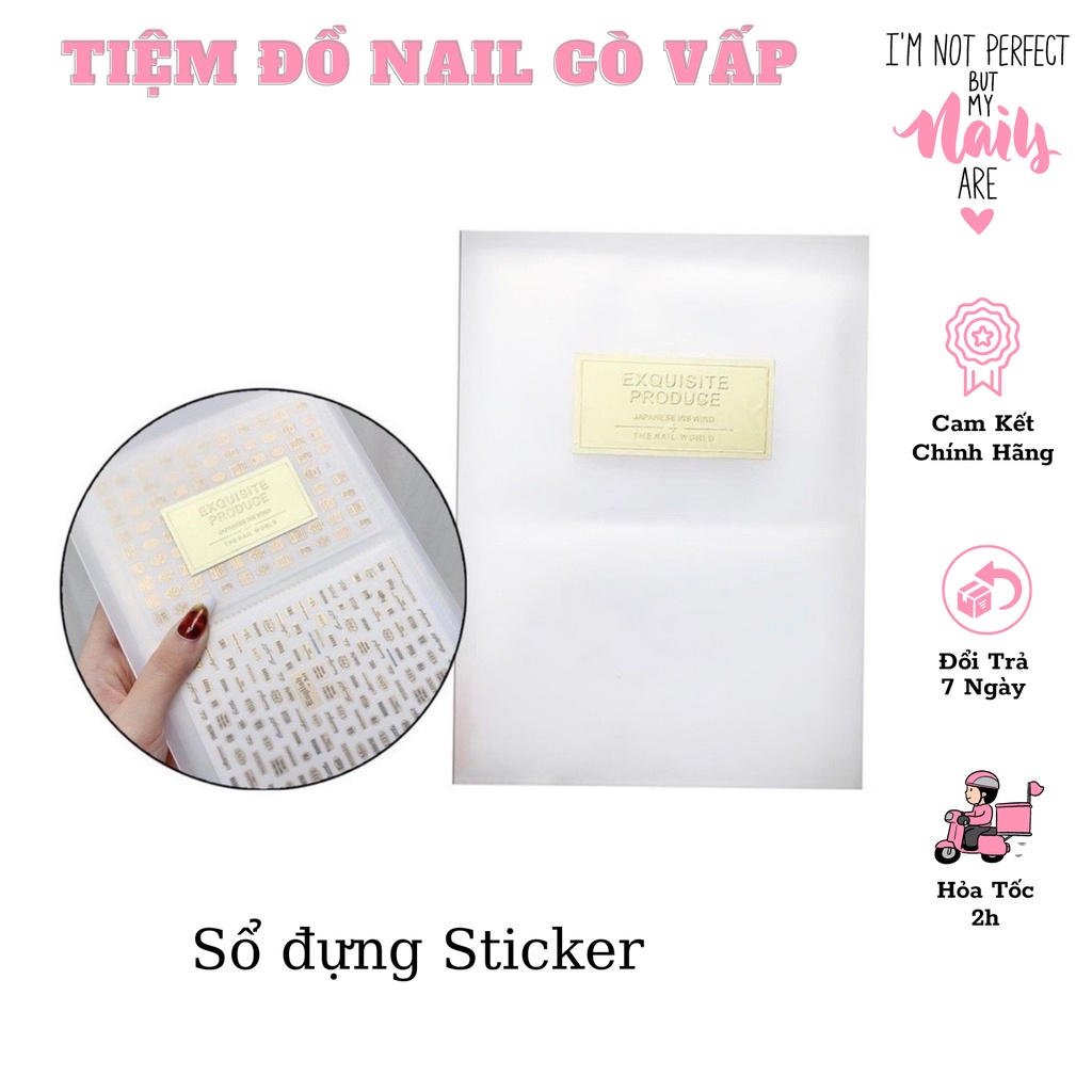 Sổ Đựng Sticker Dán Móng, Phụ kiện sổ sicker , sổ đựng sticker trong suốt