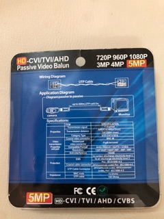 Balun 5MP Balun 4MP vặn ốc , hỗ trợ camera