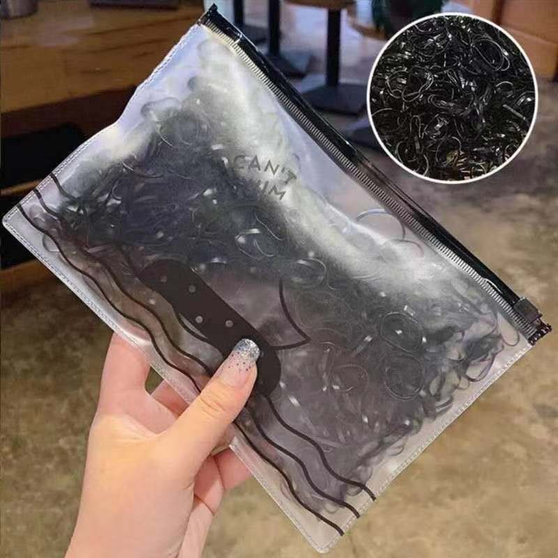 Set 1000 Dây Thun Buộc Tóc Co Giãn Không Đau Dùng Một Lần