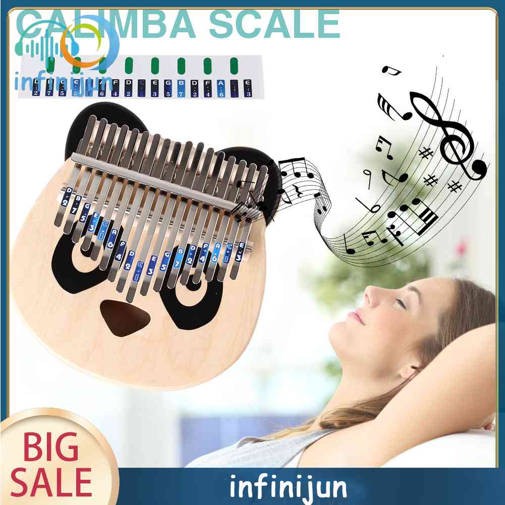 Set 2 Miếng Dán Ghi Chú Hình Đàn Kalimba Cho Đàn Piano
