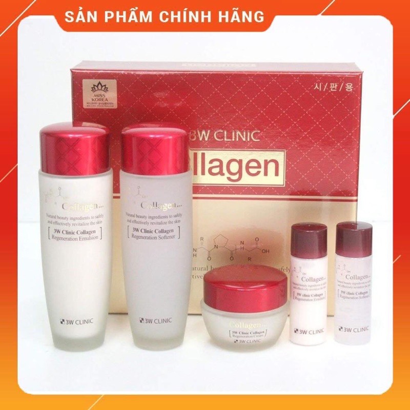 Bộ dưỡng da săn chắc chống lão hóa collagen 3W Clinic- 3WCLINIC Collagen Skin Care 5 Items Set | WebRaoVat - webraovat.net.vn