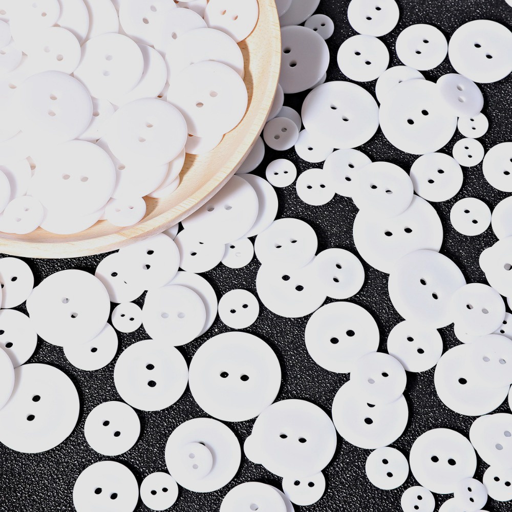 Epoch Set 100 Nút Áo Hai Lỗ Nhiều Kích Cỡ Dùng Để May Quần Áo Diy