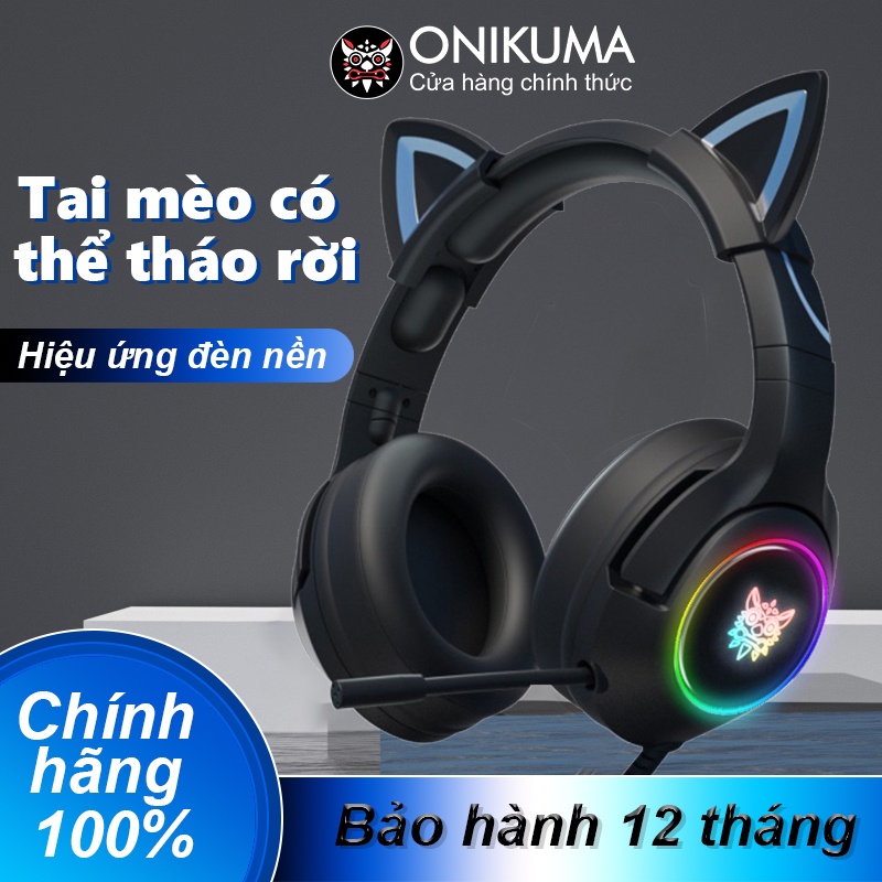 ONIKUMA K9 Tai nghe game màu đen micro kèm giảm tiếng ồn thích hợp cho máy tính xách tay chơi game nặng âm trầm