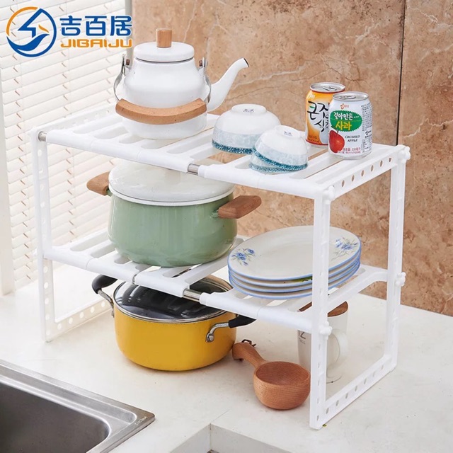 Kệ 2 tầng trong gầm tủ bếp