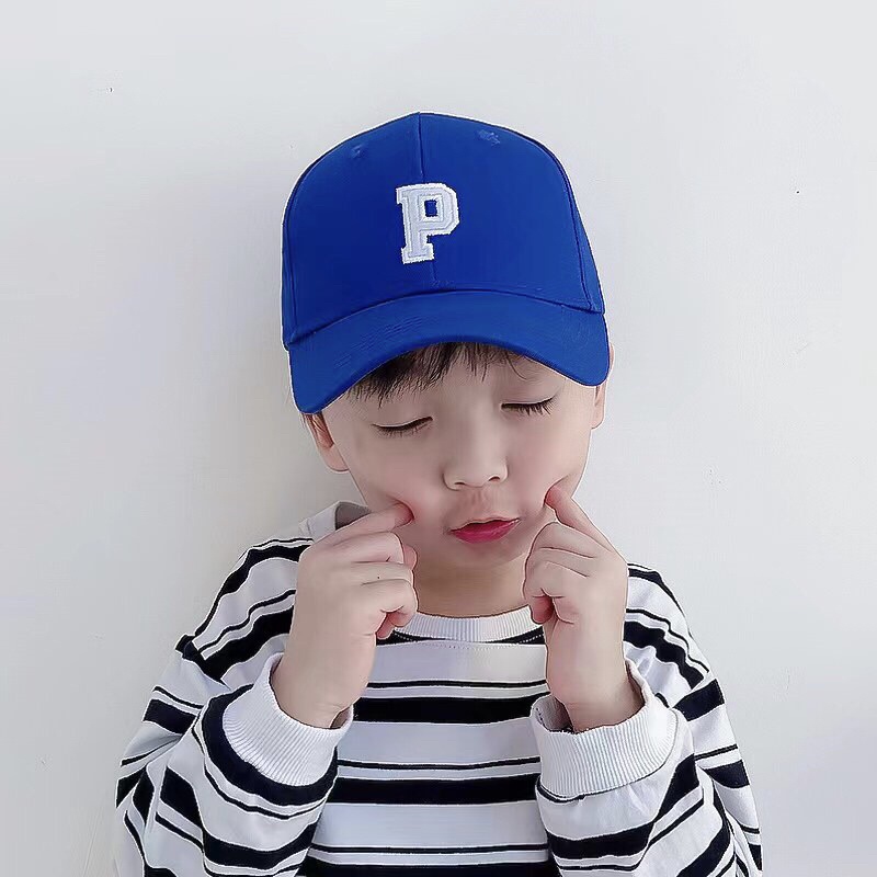 Mũ nón lưỡi trai thêu chữ C và P cho mẹ và bé 3-7 tuổi MB01