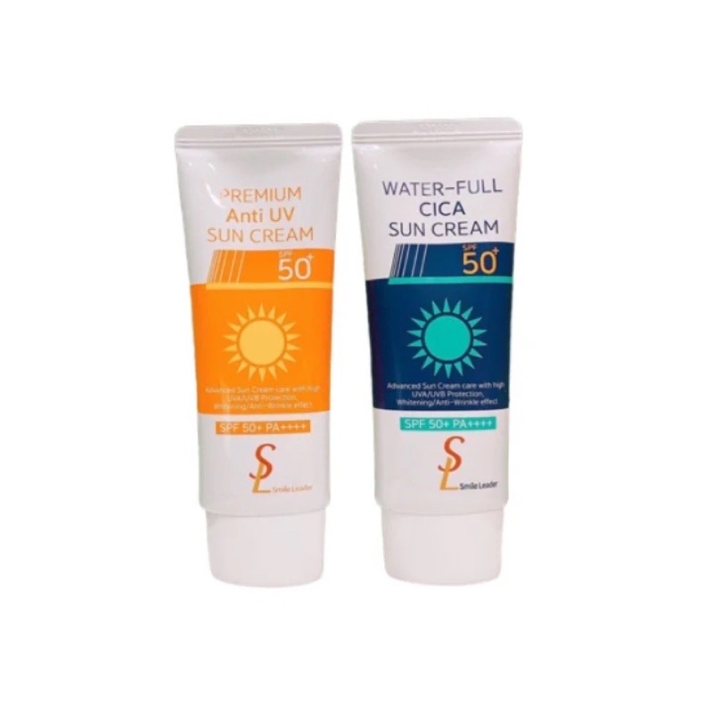 Kem chống nắng vật lý lai hoá học 3 trong 1 nâng tone trắng hồng, kiềm dầu, ngăn ngừa mụn - Smile Leader Sun Cream 60ml