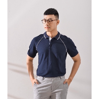 ROUTINE - Áo thun polo nam (3 màu) tay áo raglan phối viền sọc POL008