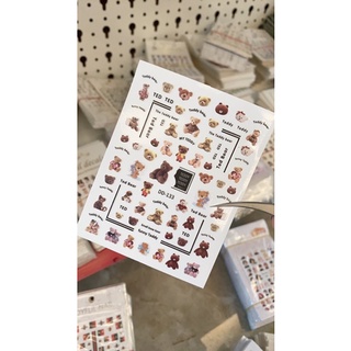 Nail stickers - miếng dán móng tay hình gấu cute