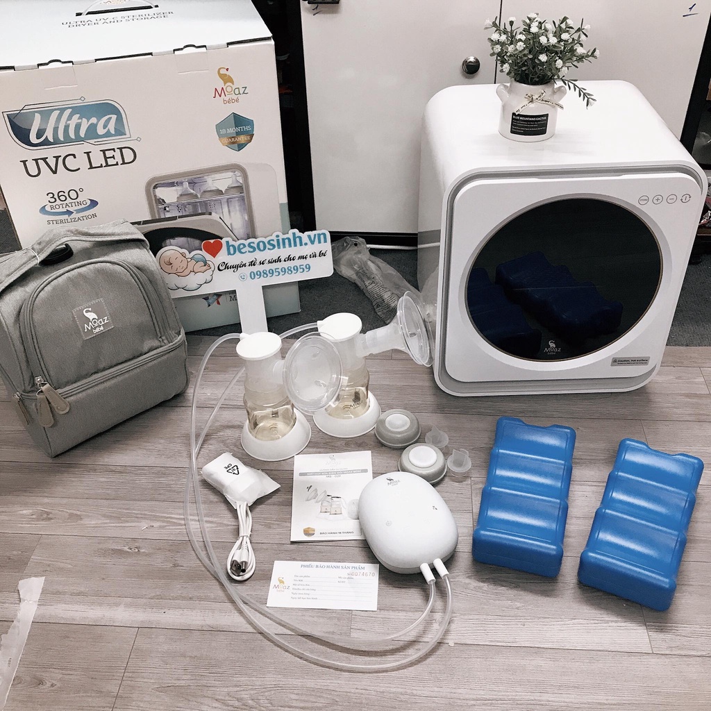 Máy hút sữa điện đôi Moazbebe mb029