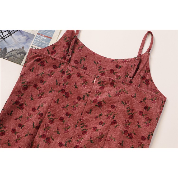 Váy nữ đẹp💥FREESHIP💥váy hoa nhí dáng dài 2 dây hồng đất siêu xinh | BigBuy360 - bigbuy360.vn