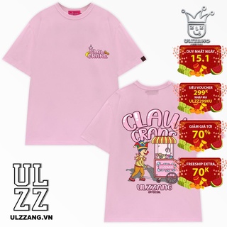 Áo thun unisex local brand ULZZ ulzzang claw crane form dáng rộng tay lỡ U-15